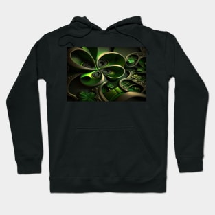 St Patricks Day Artwork - Green abstract artwork Hoodie